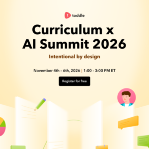 curriculum AI summit free virtual event toddle